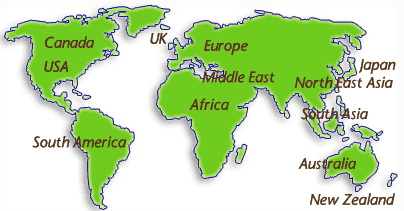 B&B in World Map